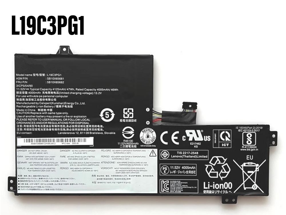 Lenovo L19L3PG1 bateria 